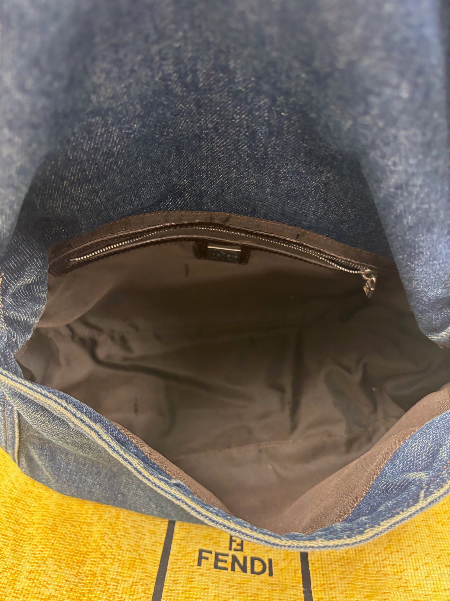 FENDI Sac Mamma Baguette denim