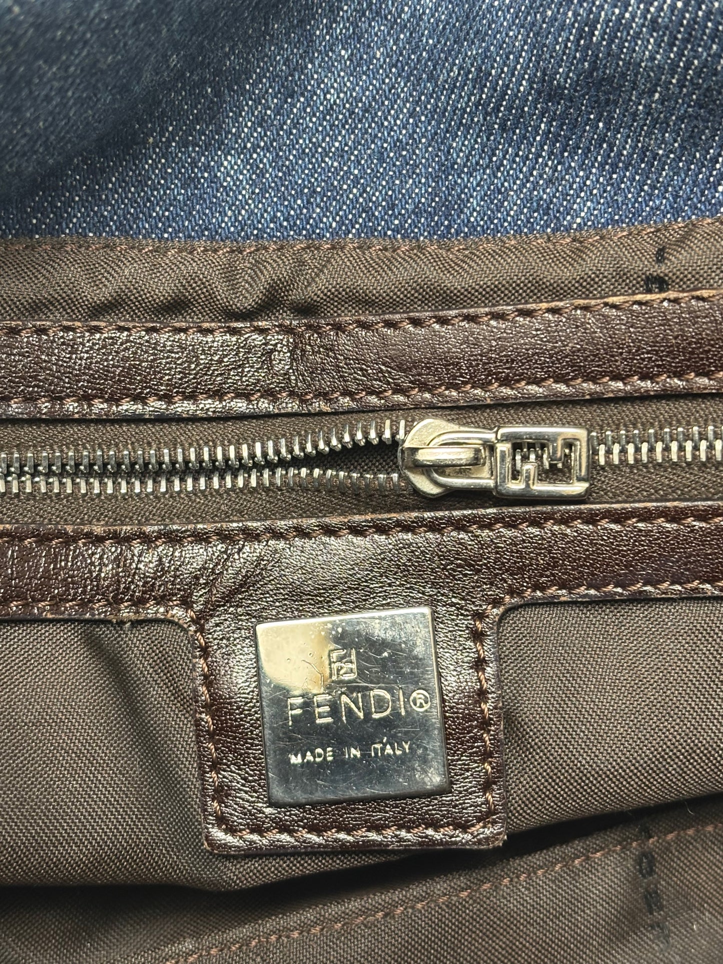 FENDI Sac Mamma Baguette denim