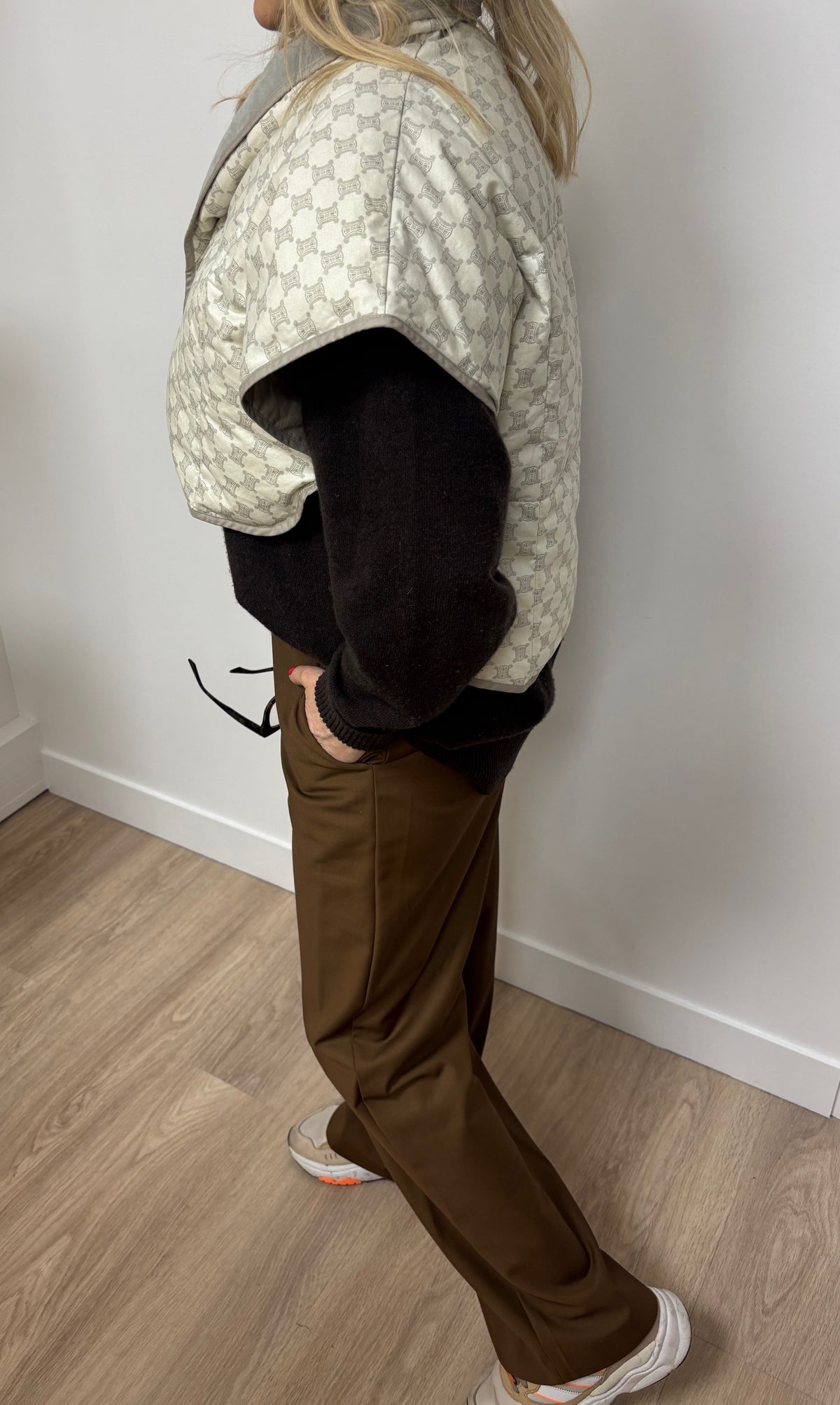 CÉLINE Poncho matelassé