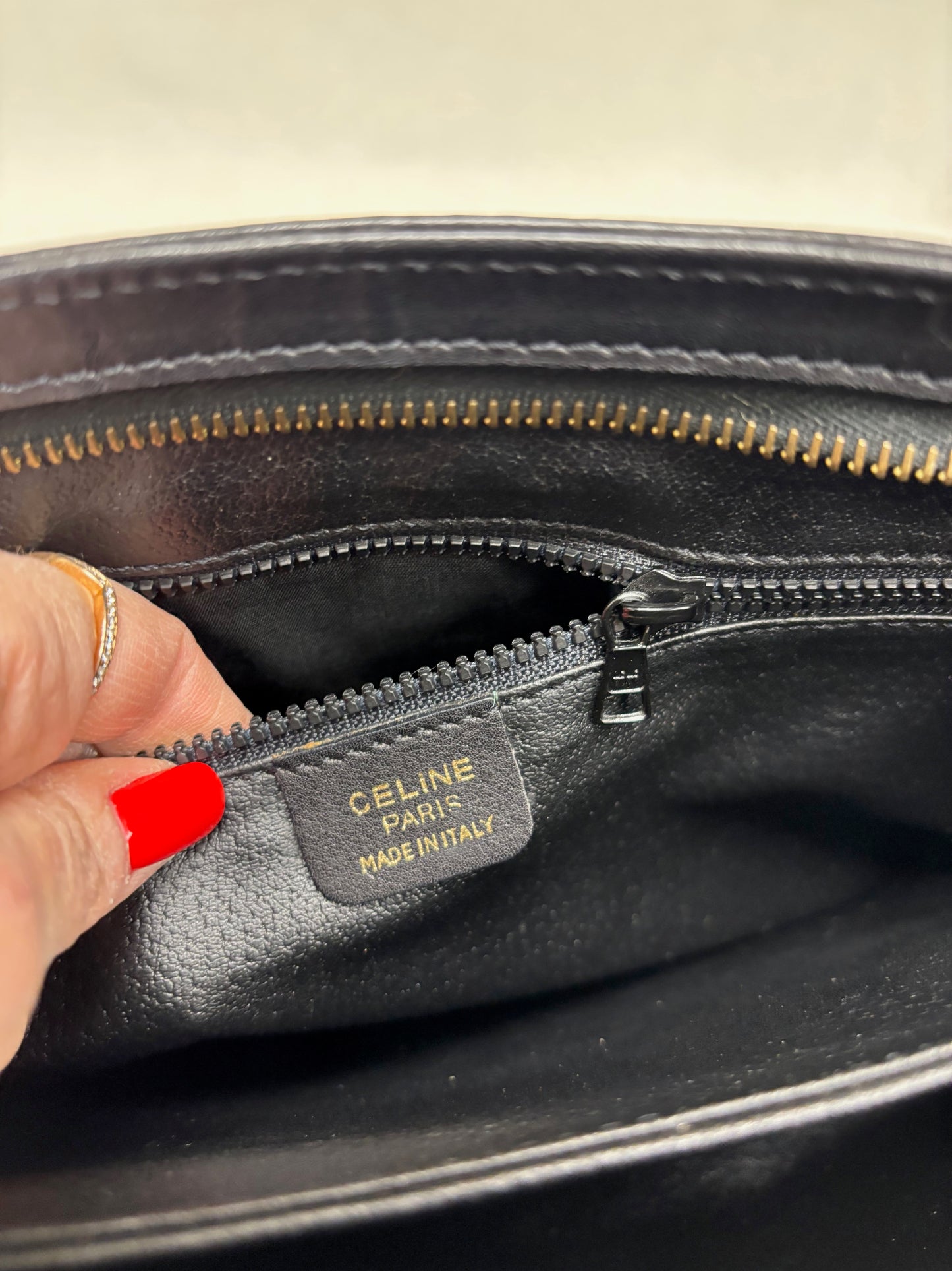 CÉLINE Leather clutch