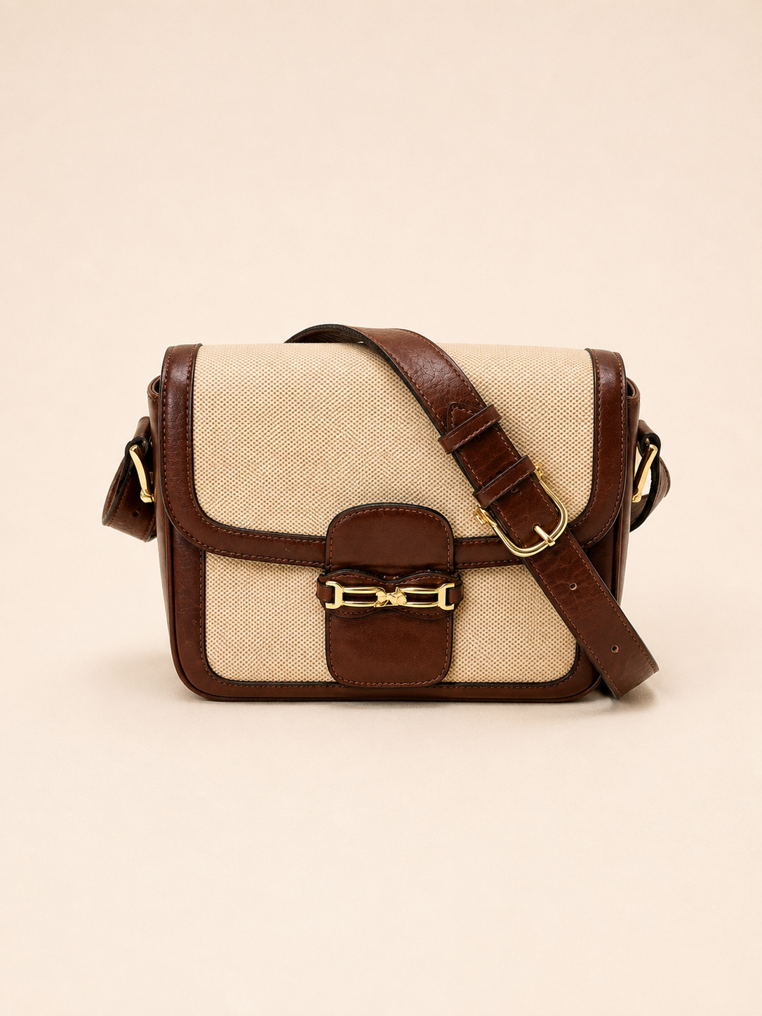 CÉLINE Sac Crécy Toile et cuir