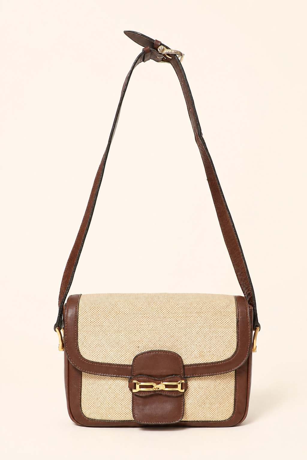 CÉLINE Sac Crécy Toile et cuir