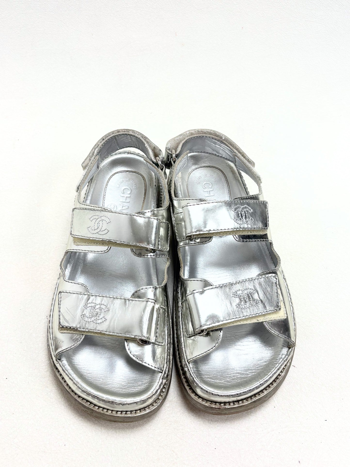 CHANEL Sandales Dad Argent