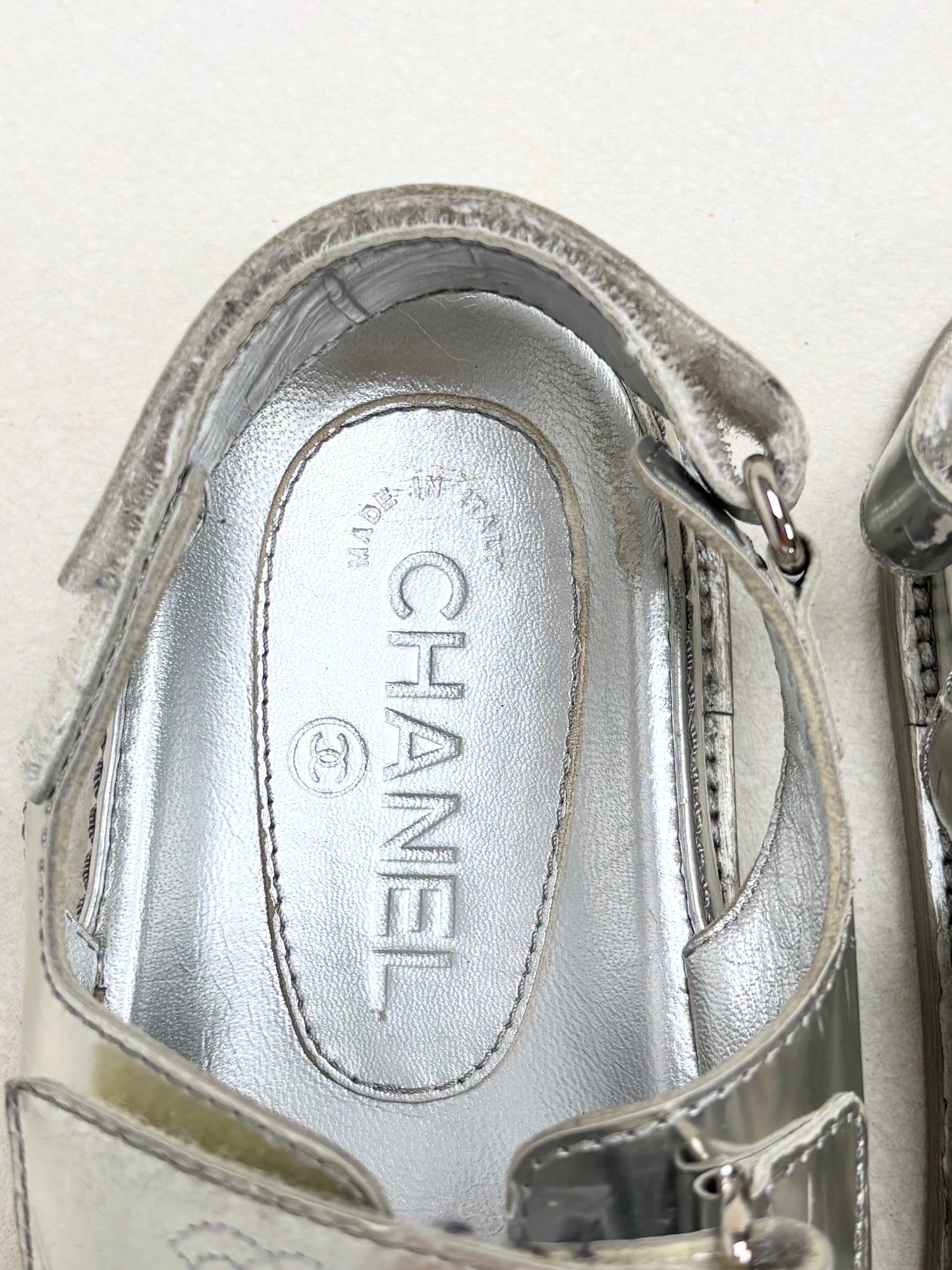 CHANEL Sandales Dad Argent