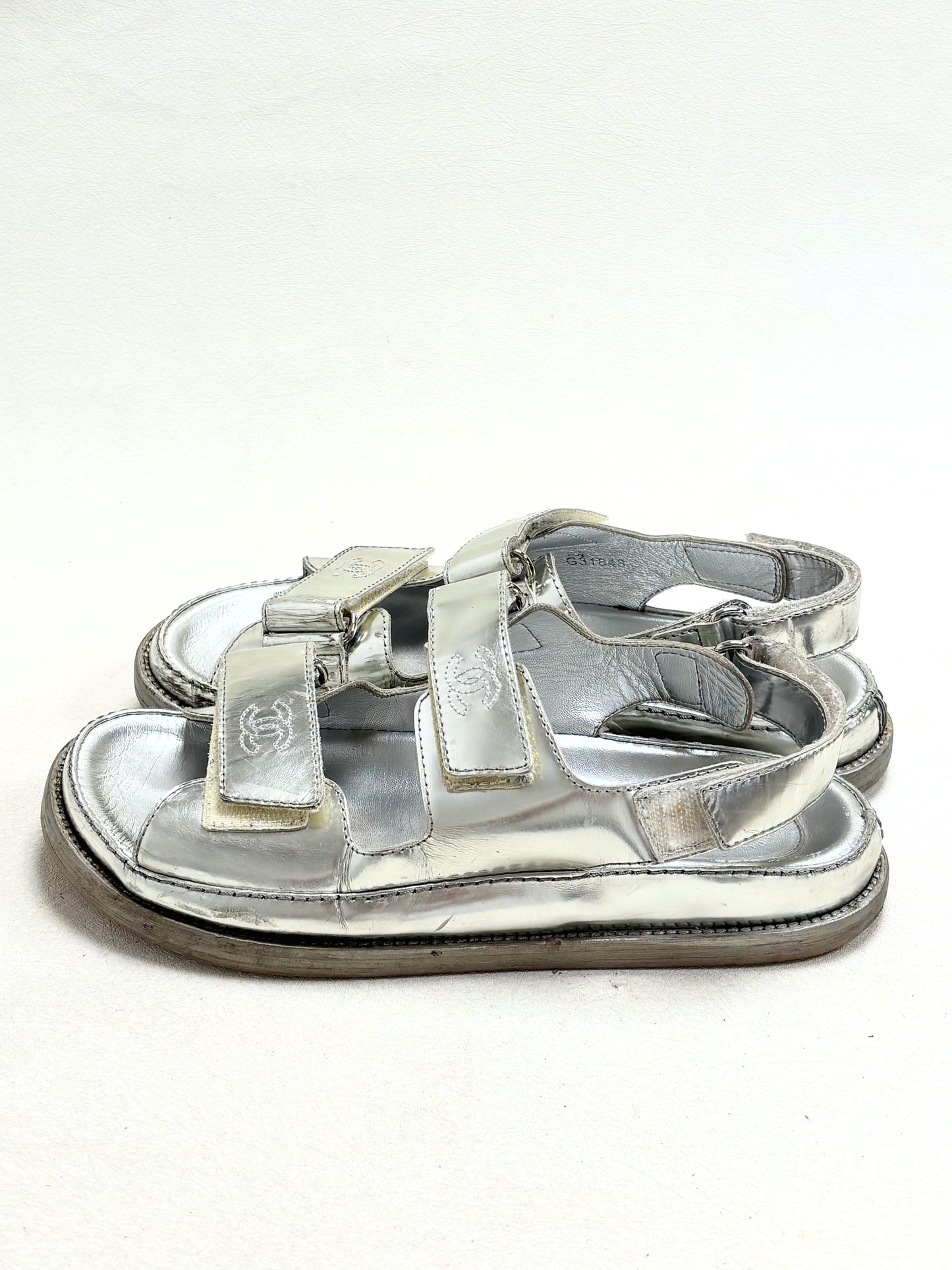 CHANEL Sandales Dad Argent
