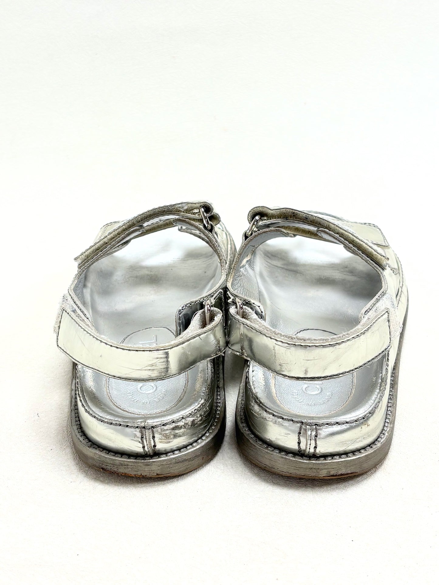 CHANEL Sandales Dad Argent