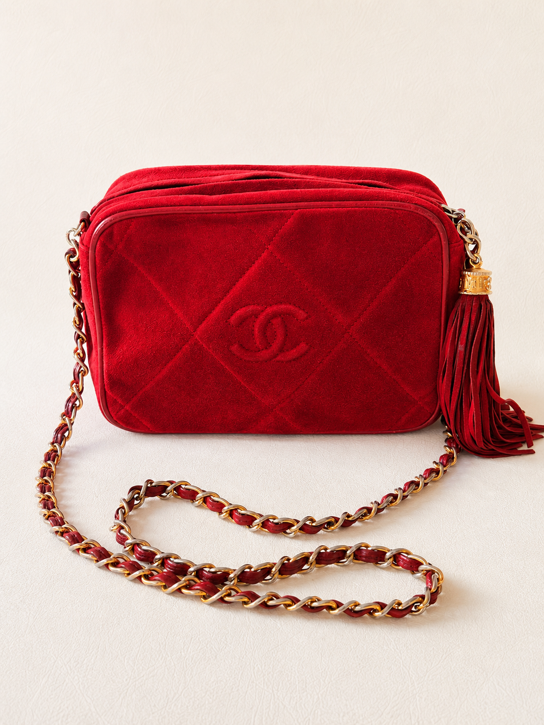 CHANEL Sac Caméra Veau velours