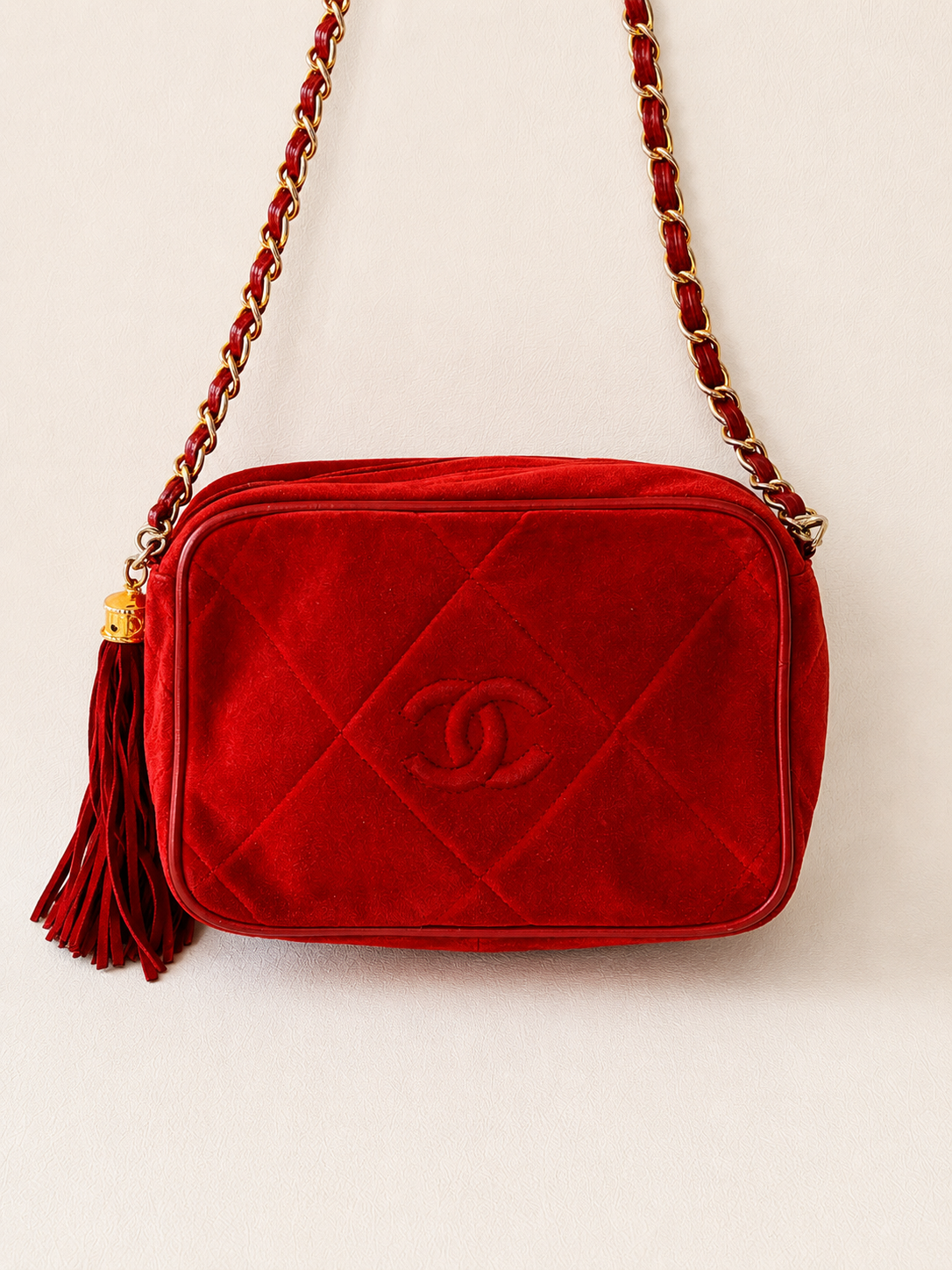 CHANEL Sac Caméra Veau velours