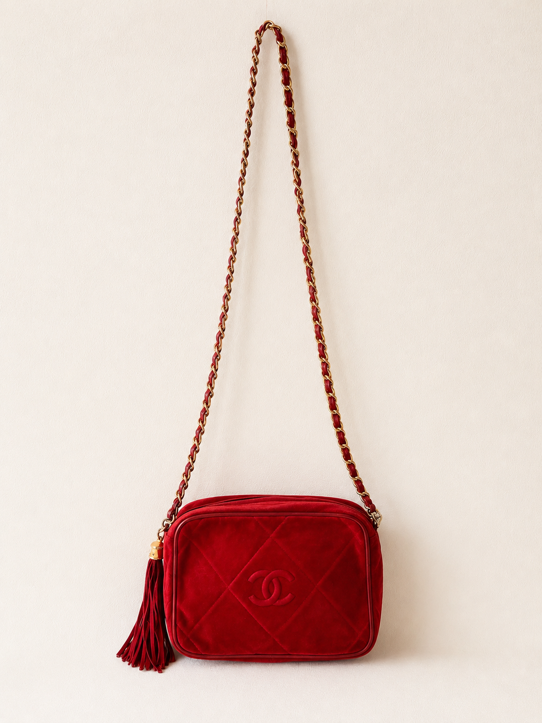 CHANEL Sac Caméra Veau velours