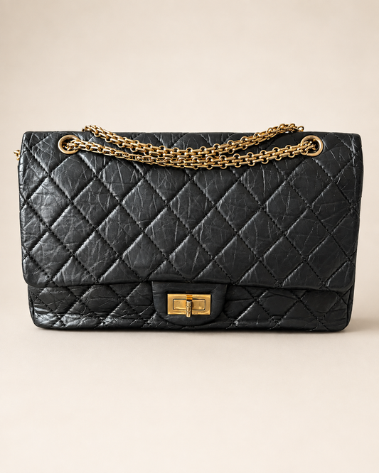 CHANEL Sac 2.55 Cuir noir