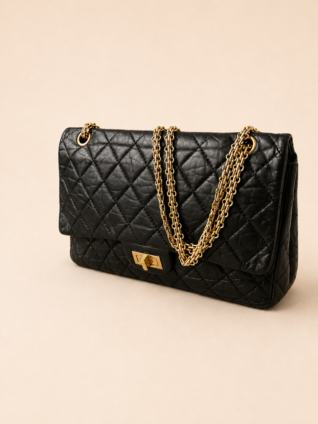 CHANEL Sac 2.55 Cuir noir