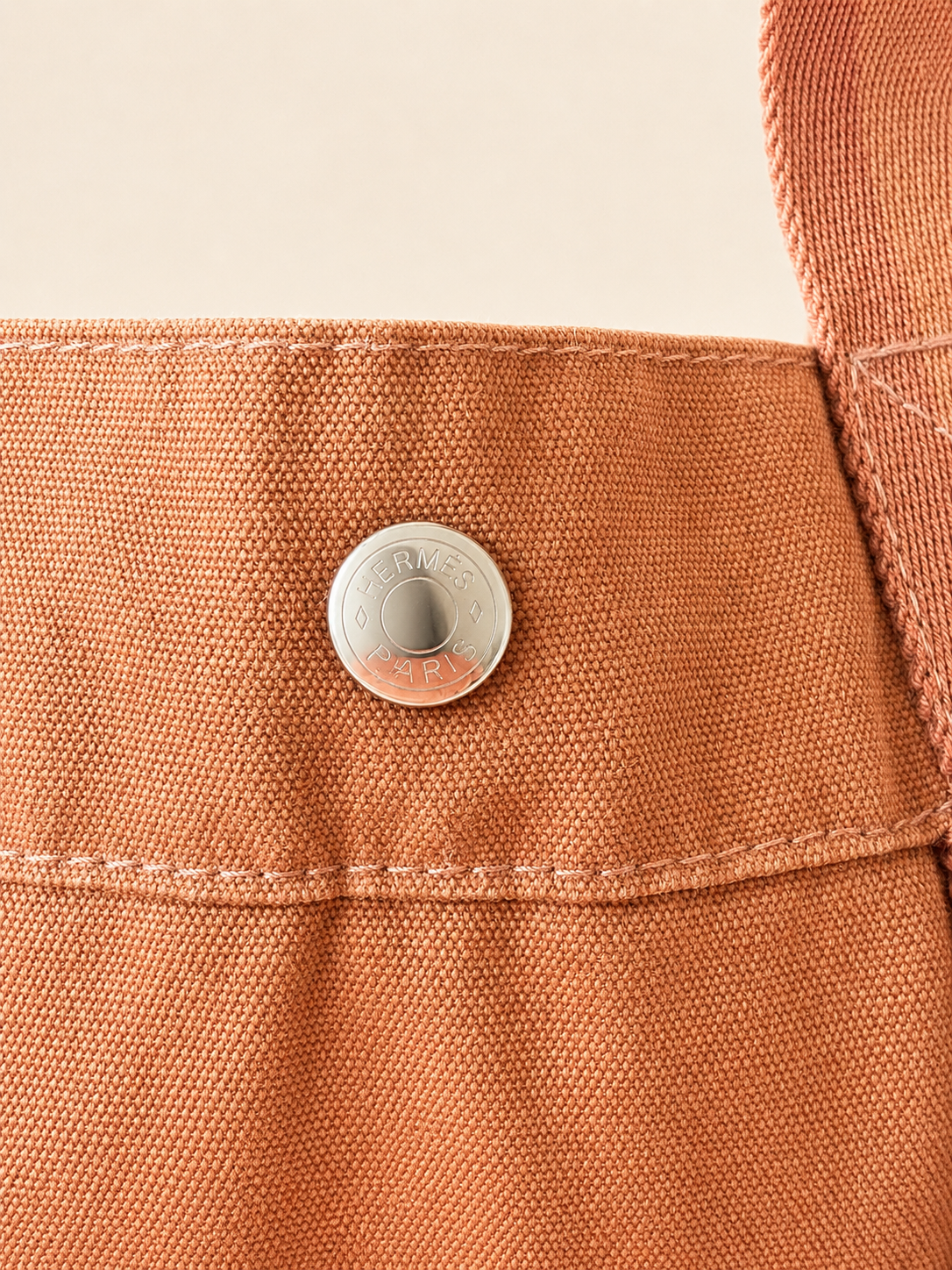 HERMÈS Sac Toto cuir et toile