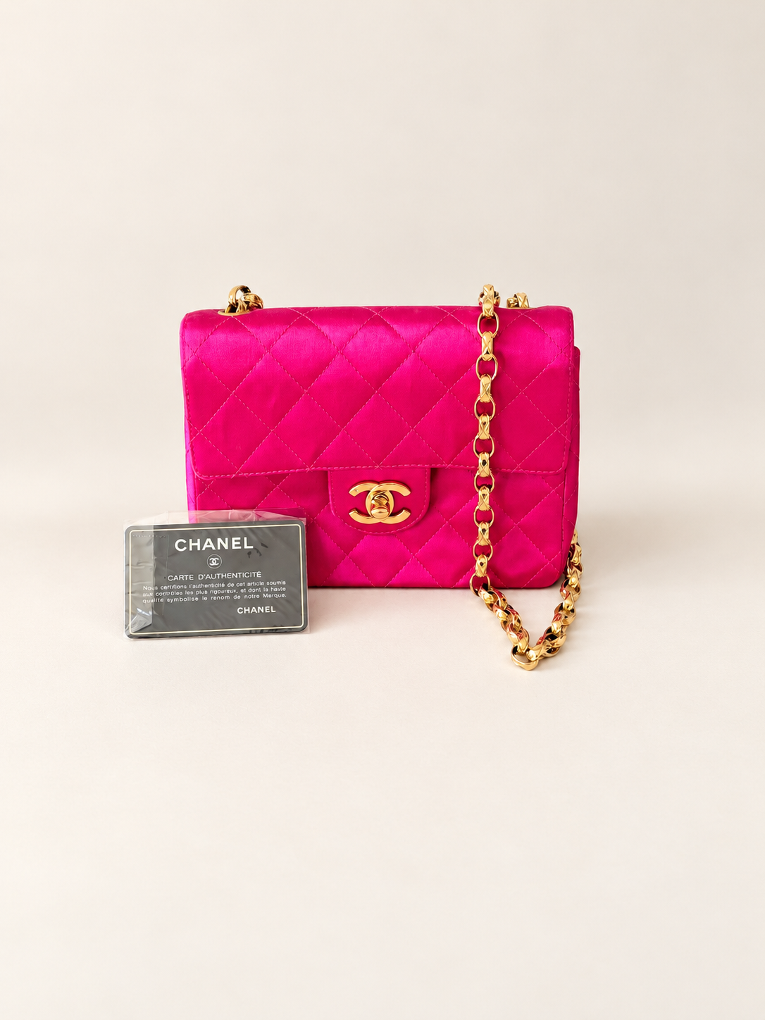 CHANEL Sac Timeless Satin Rose
