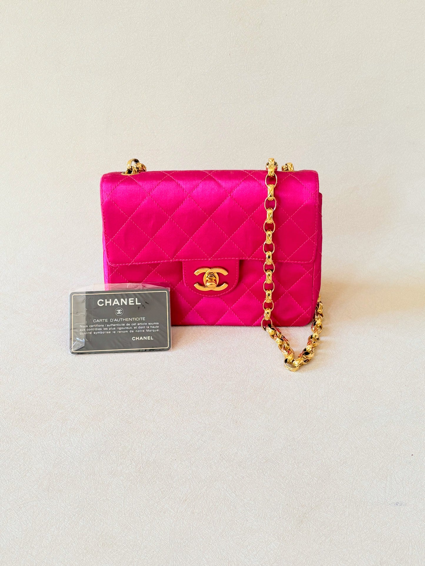CHANEL Sac Timeless Satin Rose