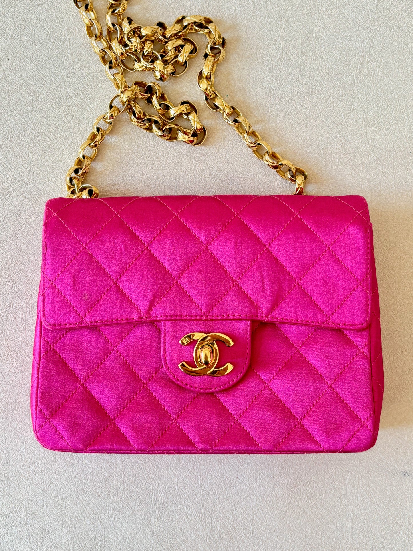 CHANEL Sac Timeless Satin Rose