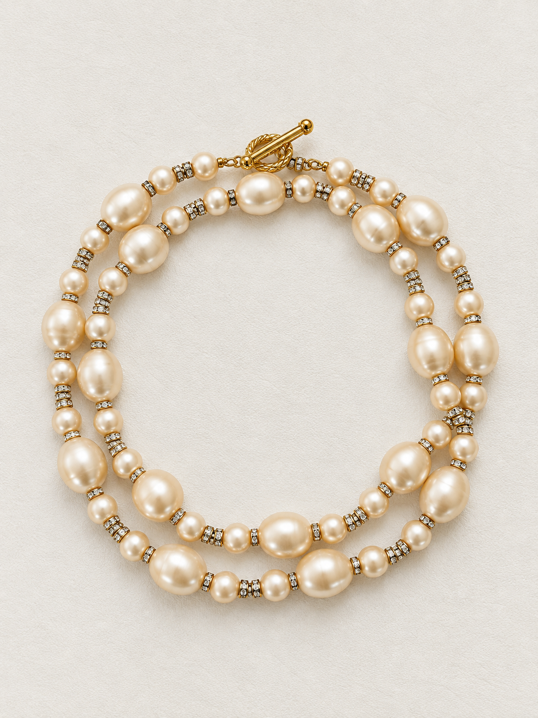 CHANEL Sautoir perles et strass