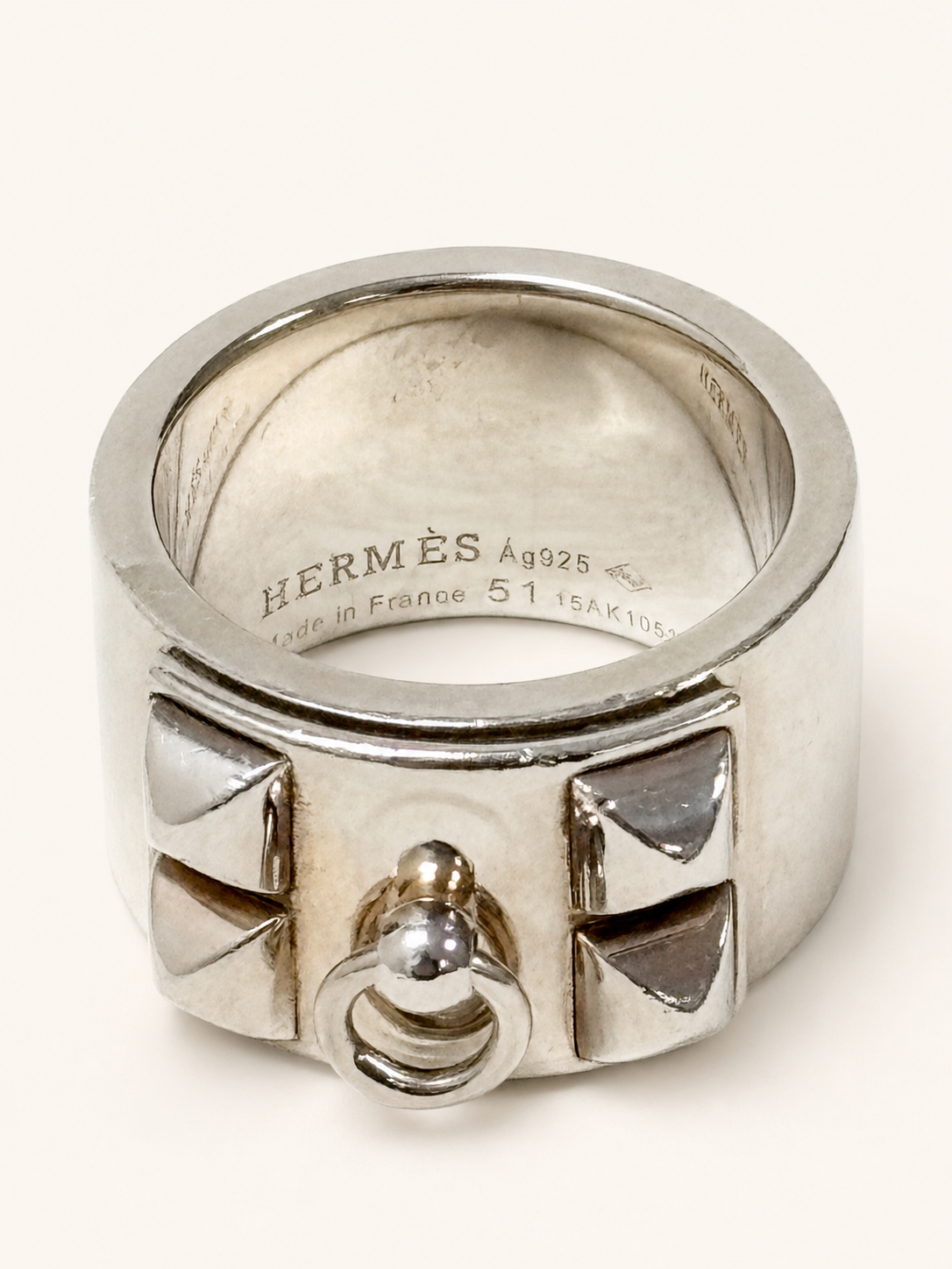 HERMÈS Bague Collier de chien