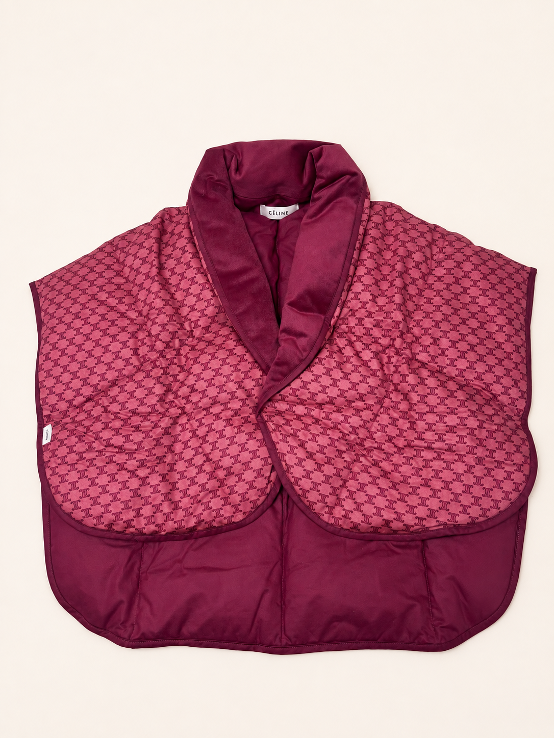 CÉLINE Poncho matelassé