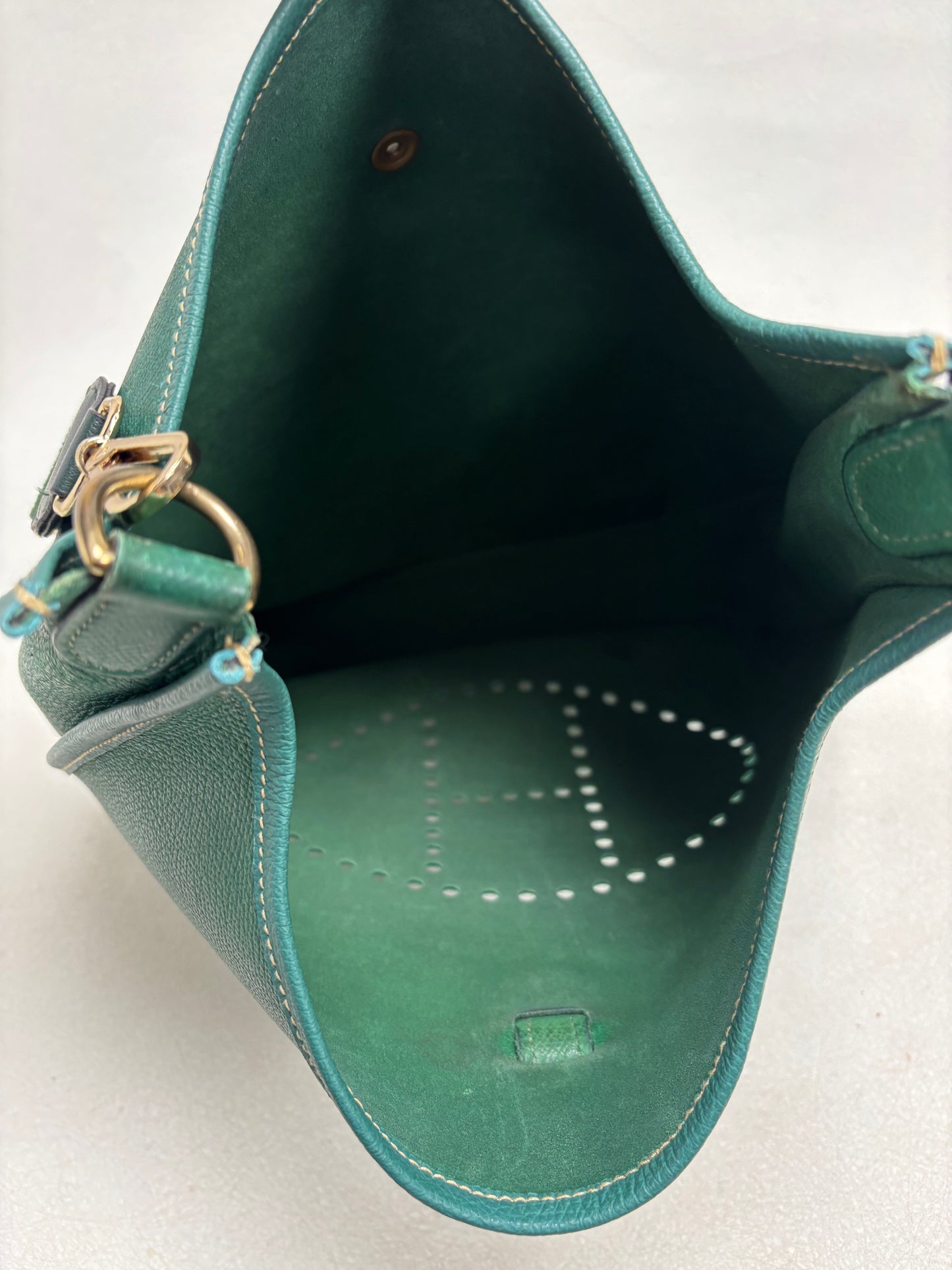 HERMÈS Sac Evelyn GM Epsom Vert