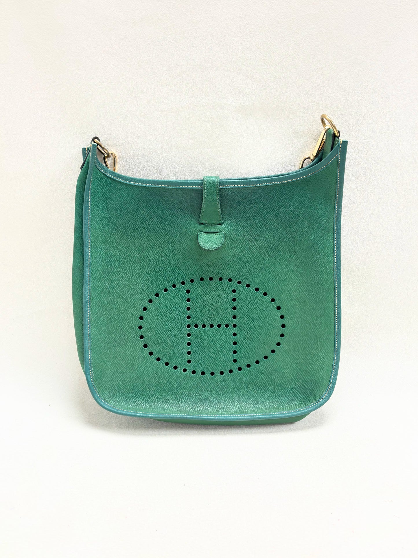 HERMÈS Sac Evelyn GM Epsom Vert