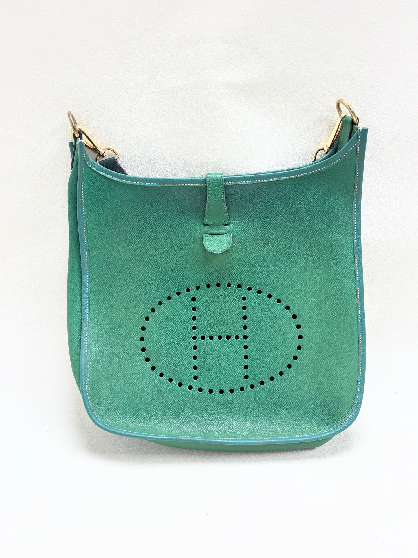HERMÈS Sac Evelyn GM Epsom Vert