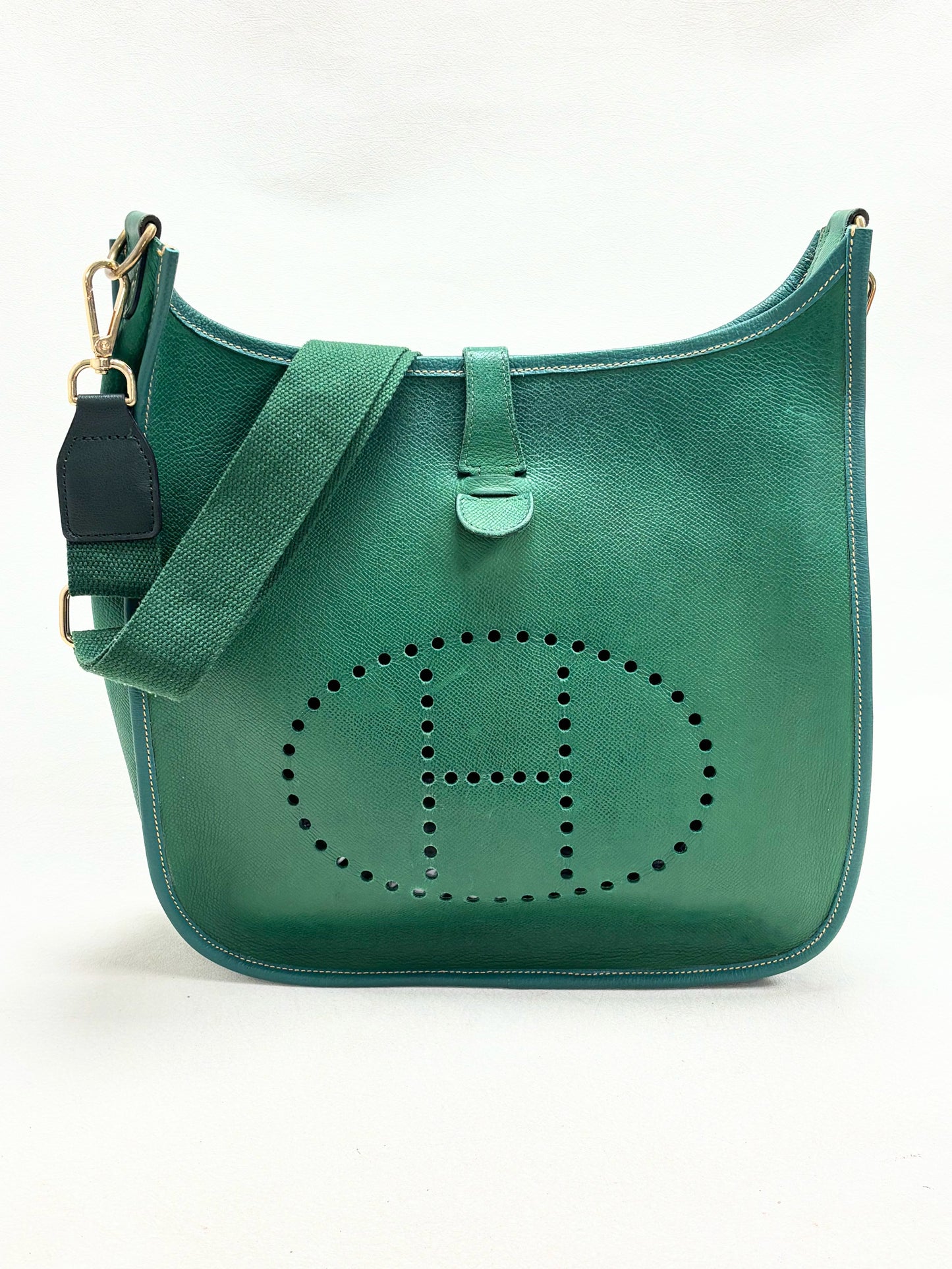 HERMÈS Sac Evelyn GM Epsom Vert