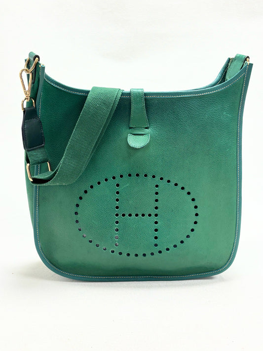 HERMÈS Sac Evelyn GM Epsom Vert