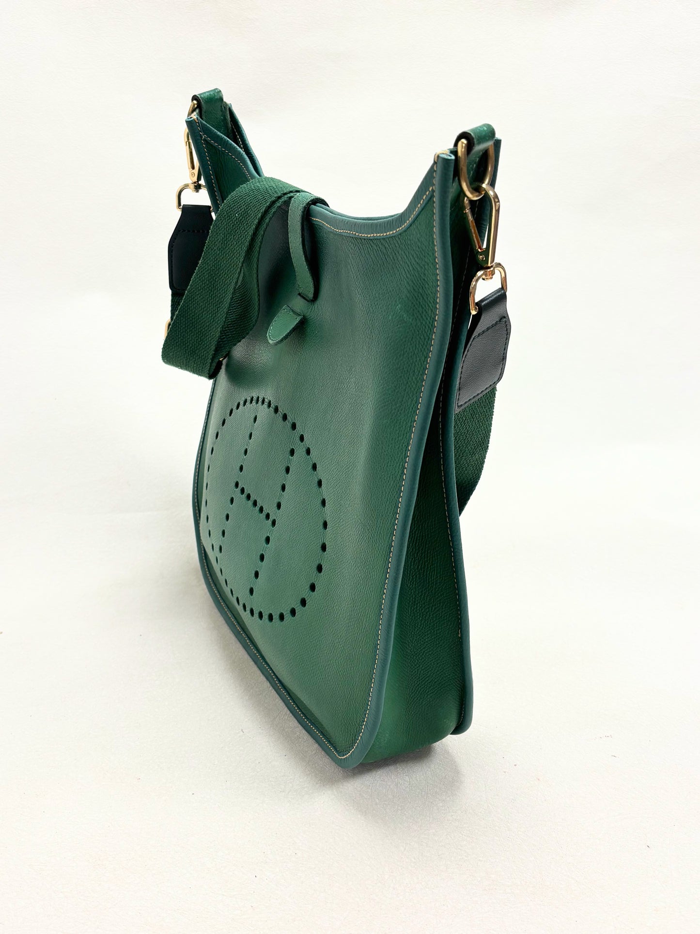 HERMÈS Sac Evelyn GM Epsom Vert