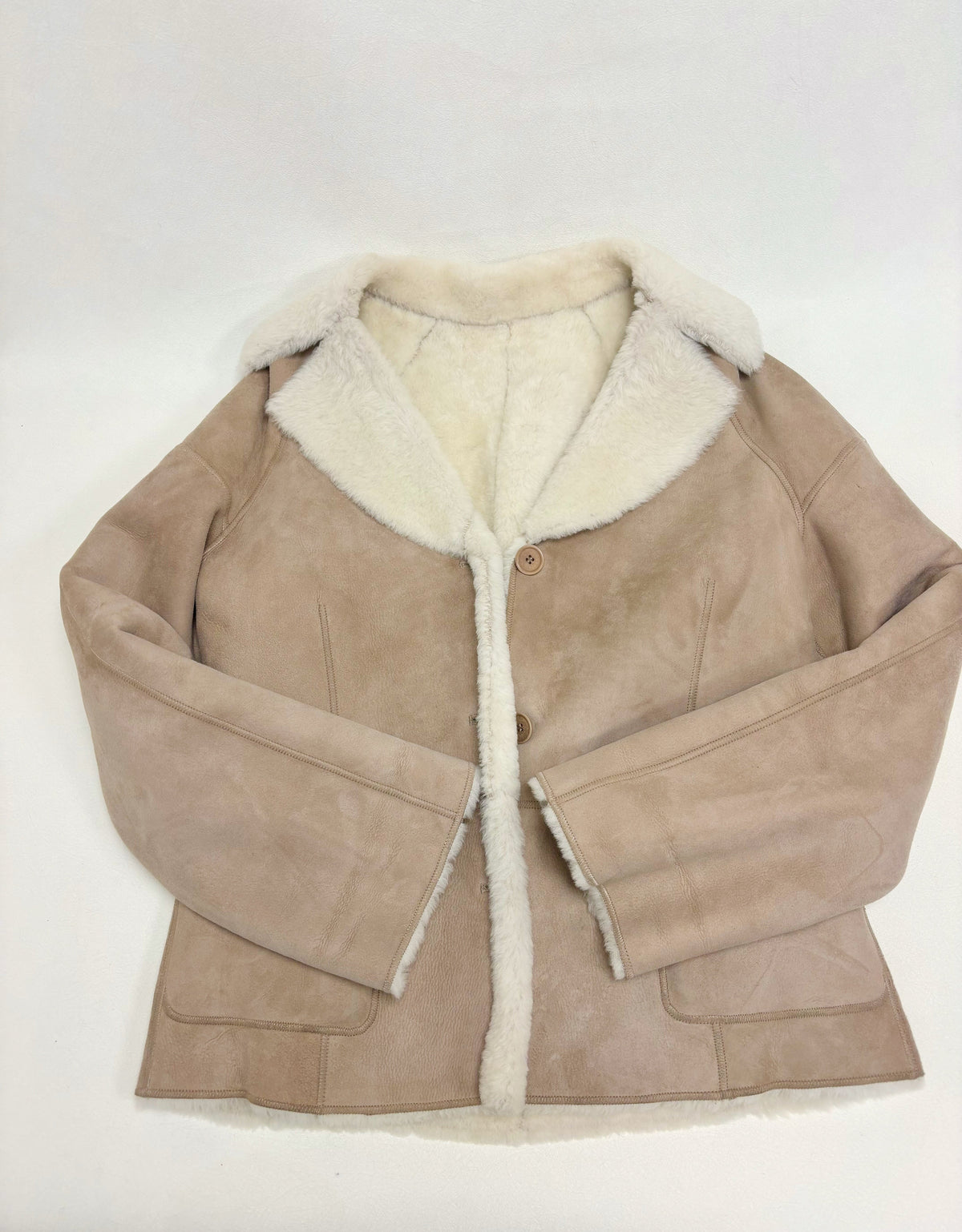 LOEWE Veste peau lainée