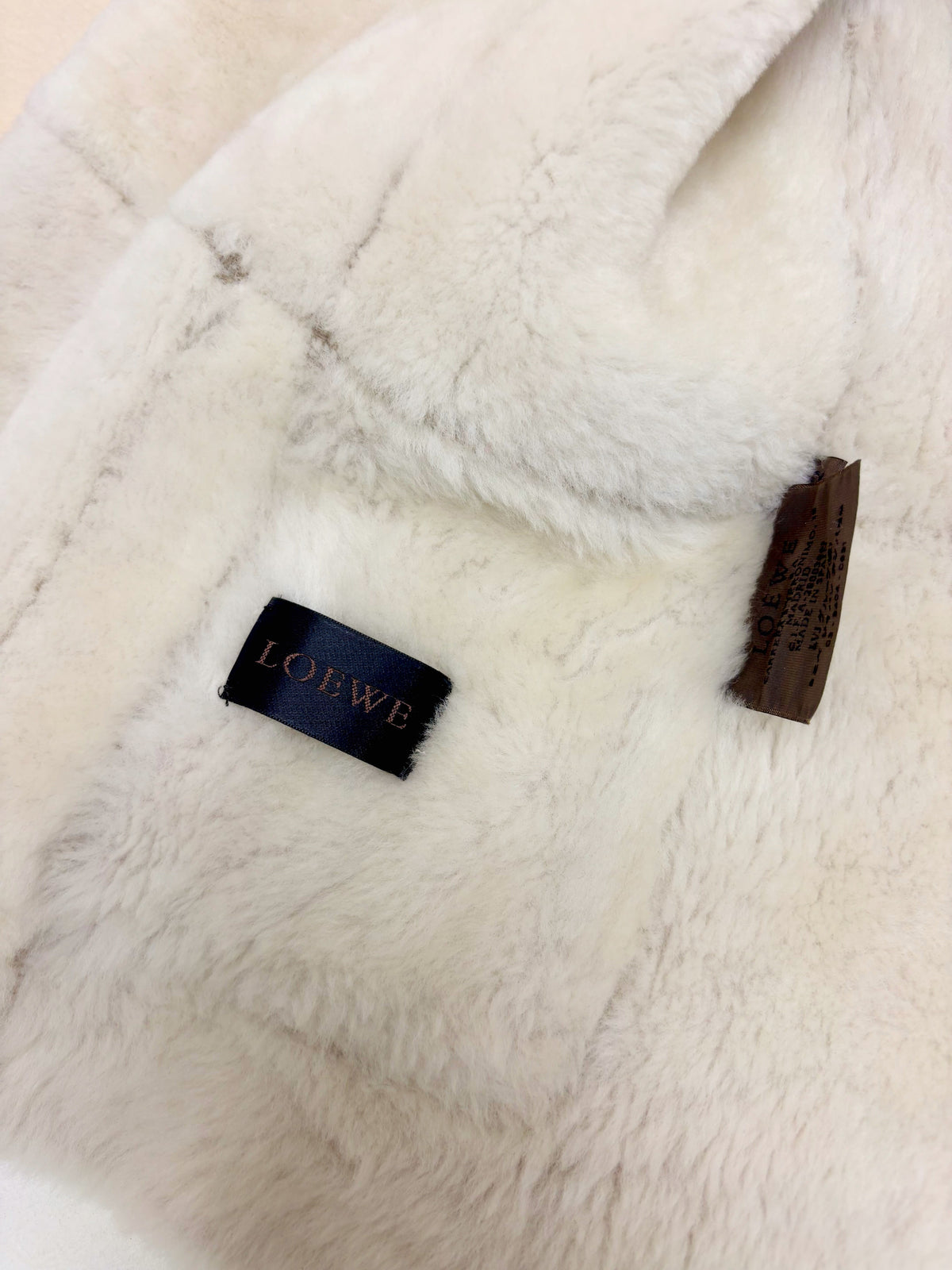 LOEWE Veste peau lainée