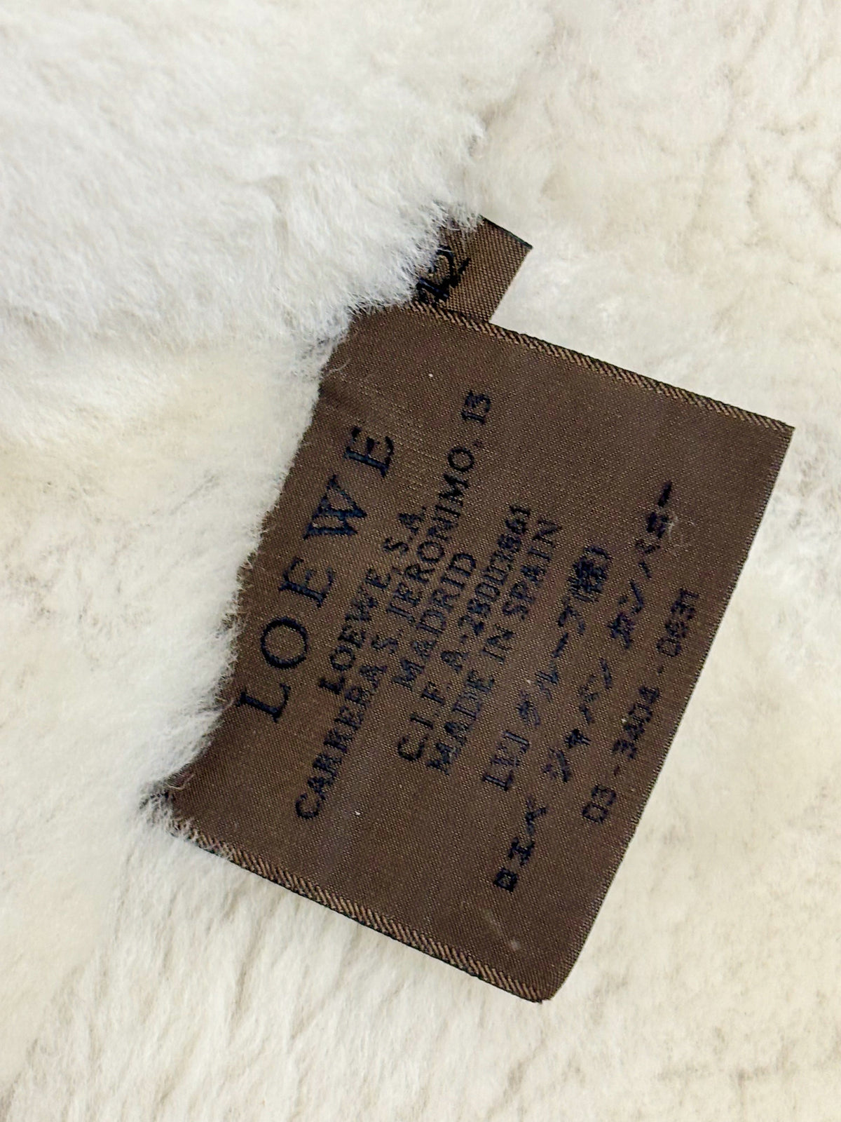 LOEWE Veste peau lainée