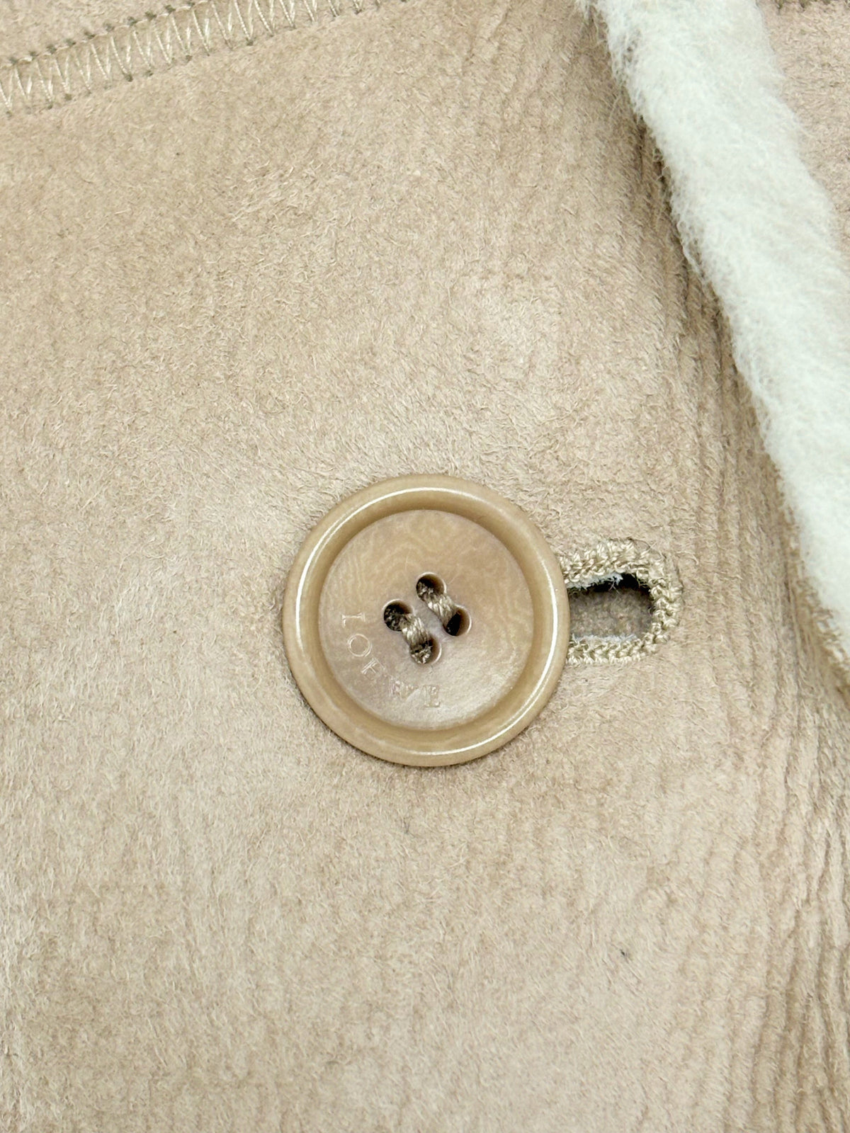 LOEWE Veste peau lainée