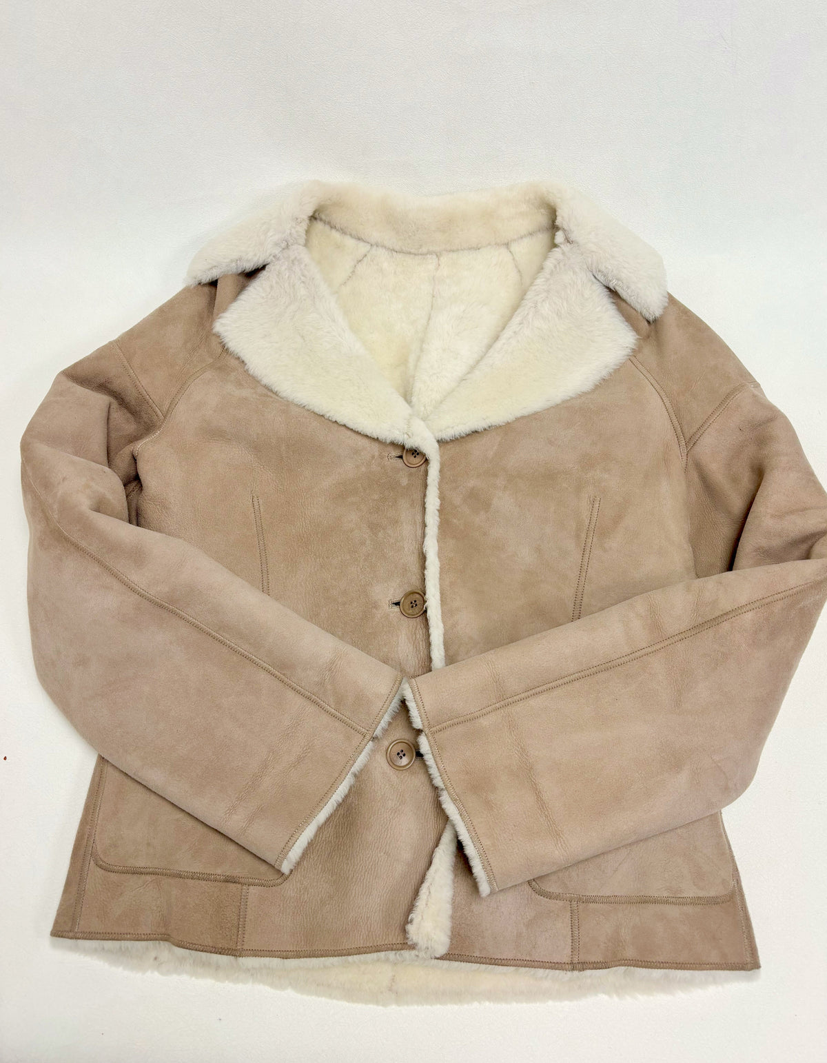 LOEWE Veste peau lainée