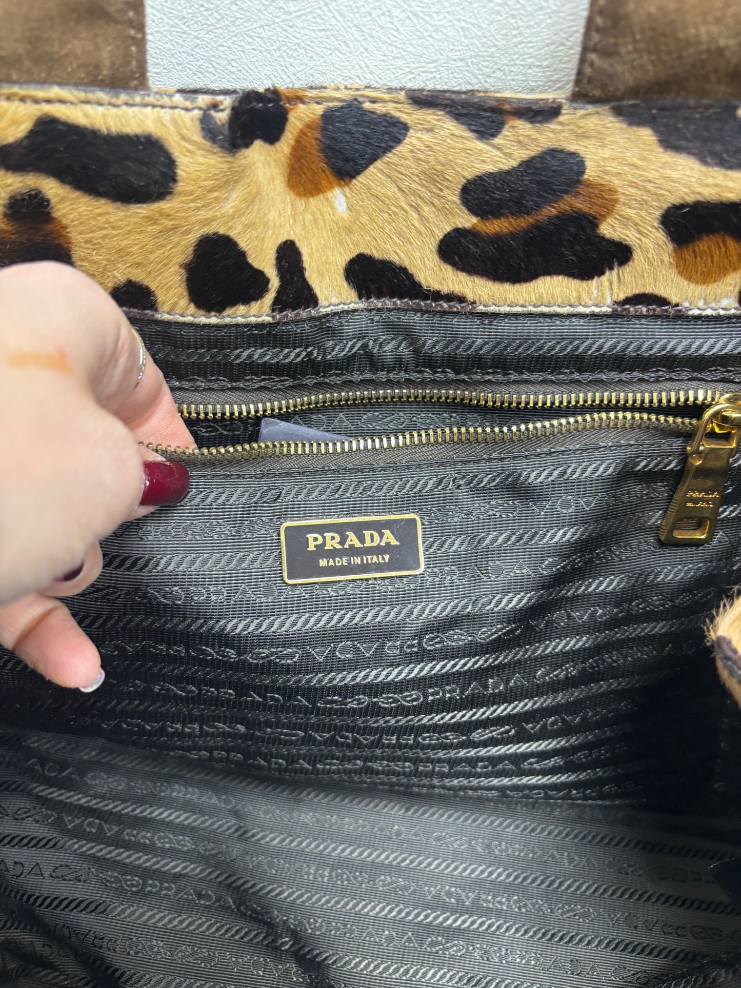 PRADA Sac Cabas Léopard