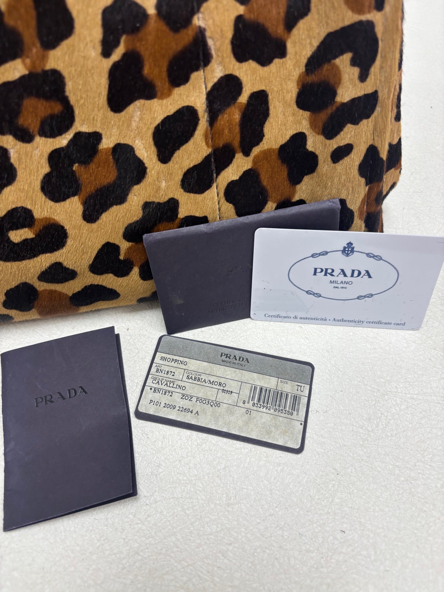 PRADA Sac Cabas Léopard