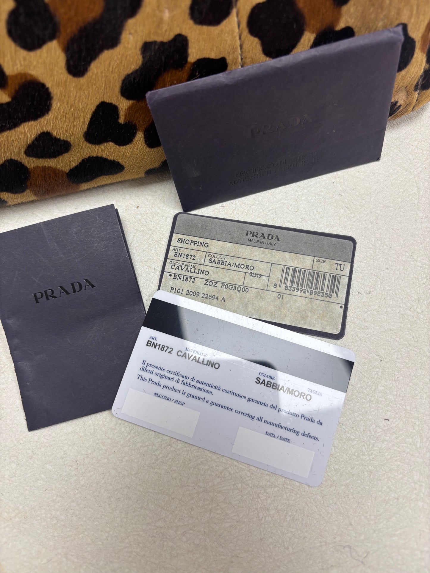 PRADA Sac Cabas Léopard