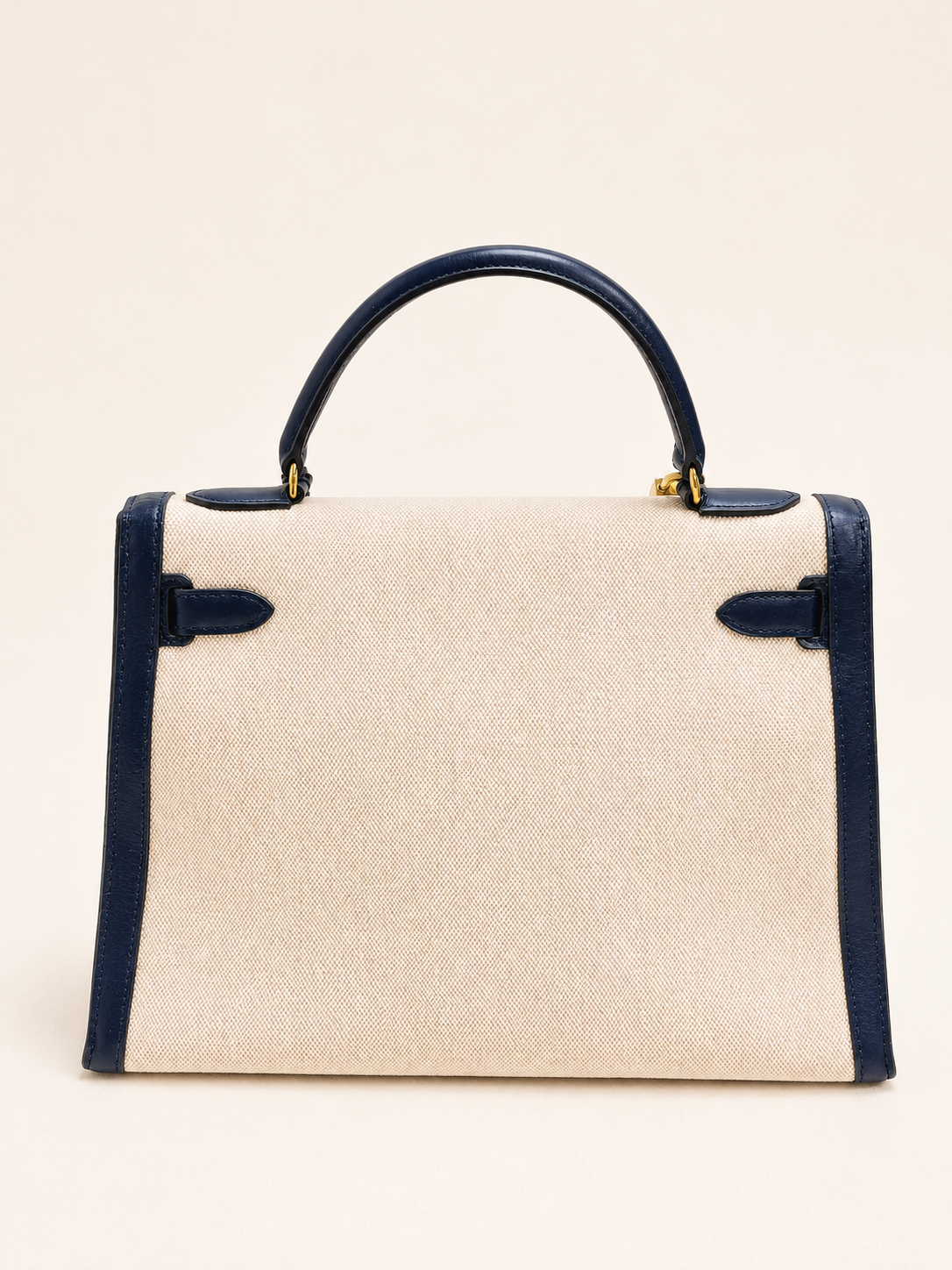 HERMÈS Sac Kelly Sellier 32 Box et Toile H