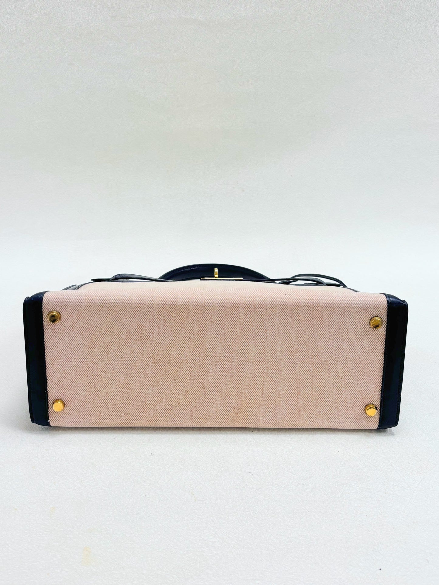 HERMÈS Sac Kelly Sellier 32 Box et Toile H