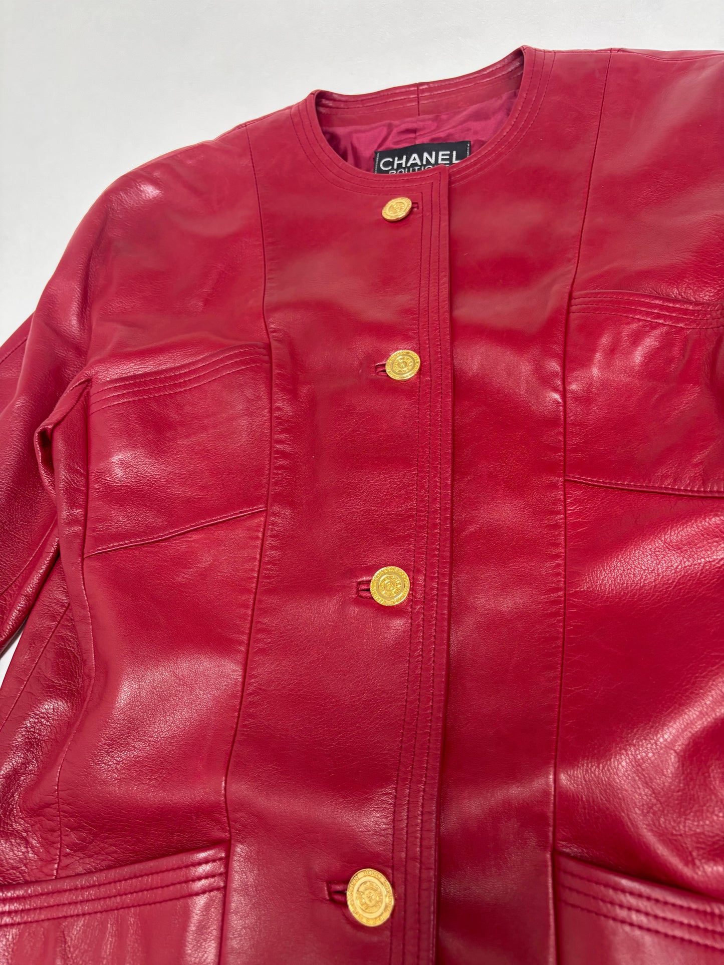 CHANEL Veste en cuir