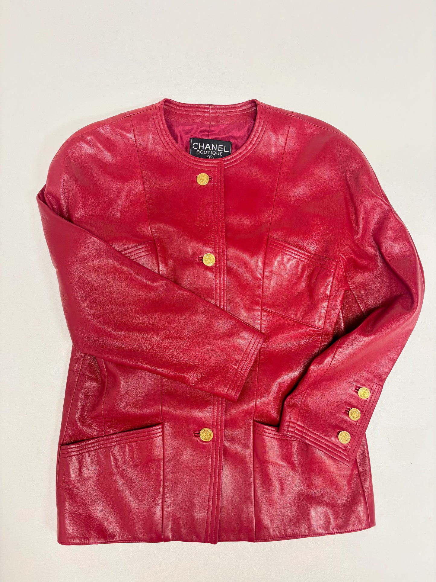 CHANEL Veste en cuir