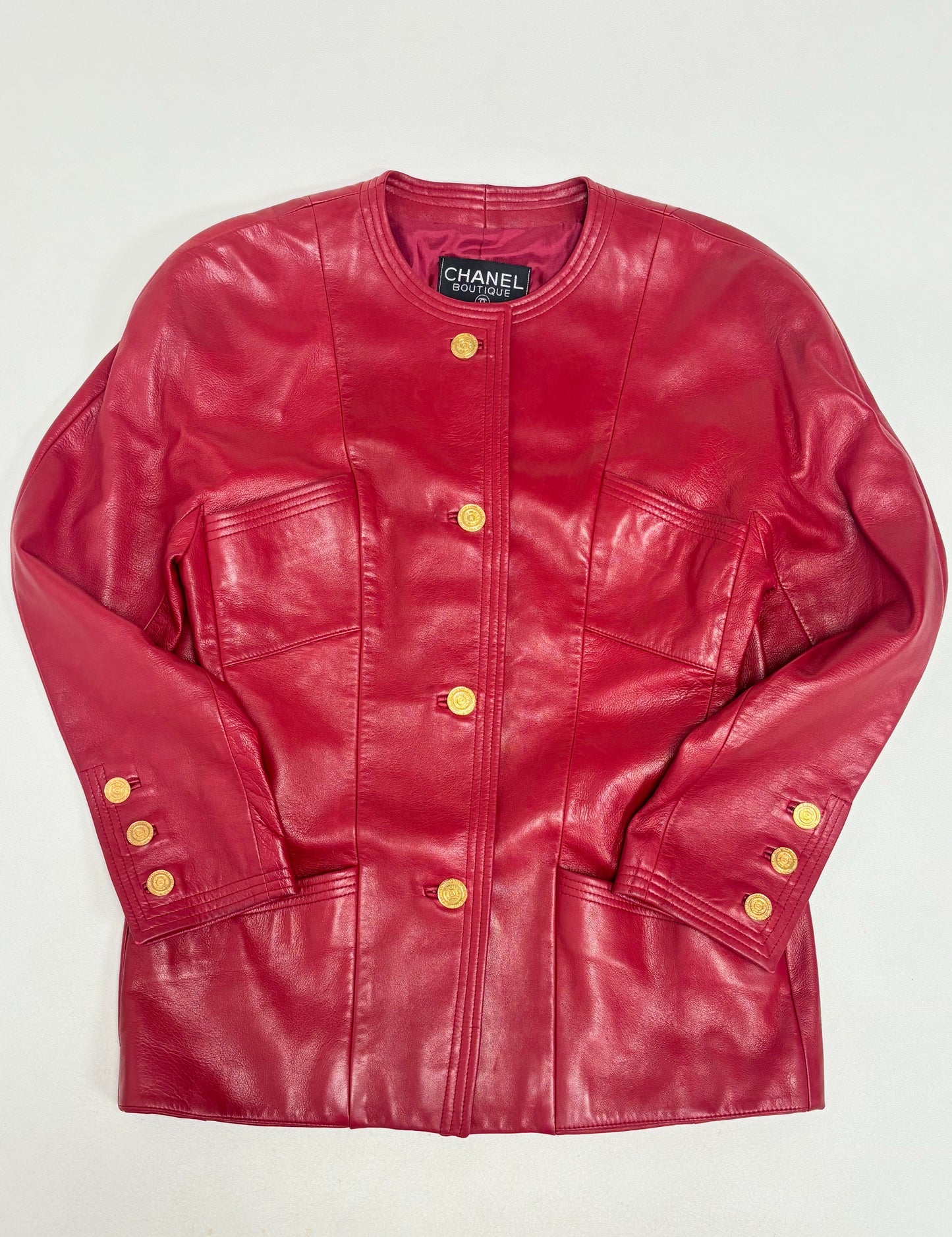 CHANEL Veste en cuir