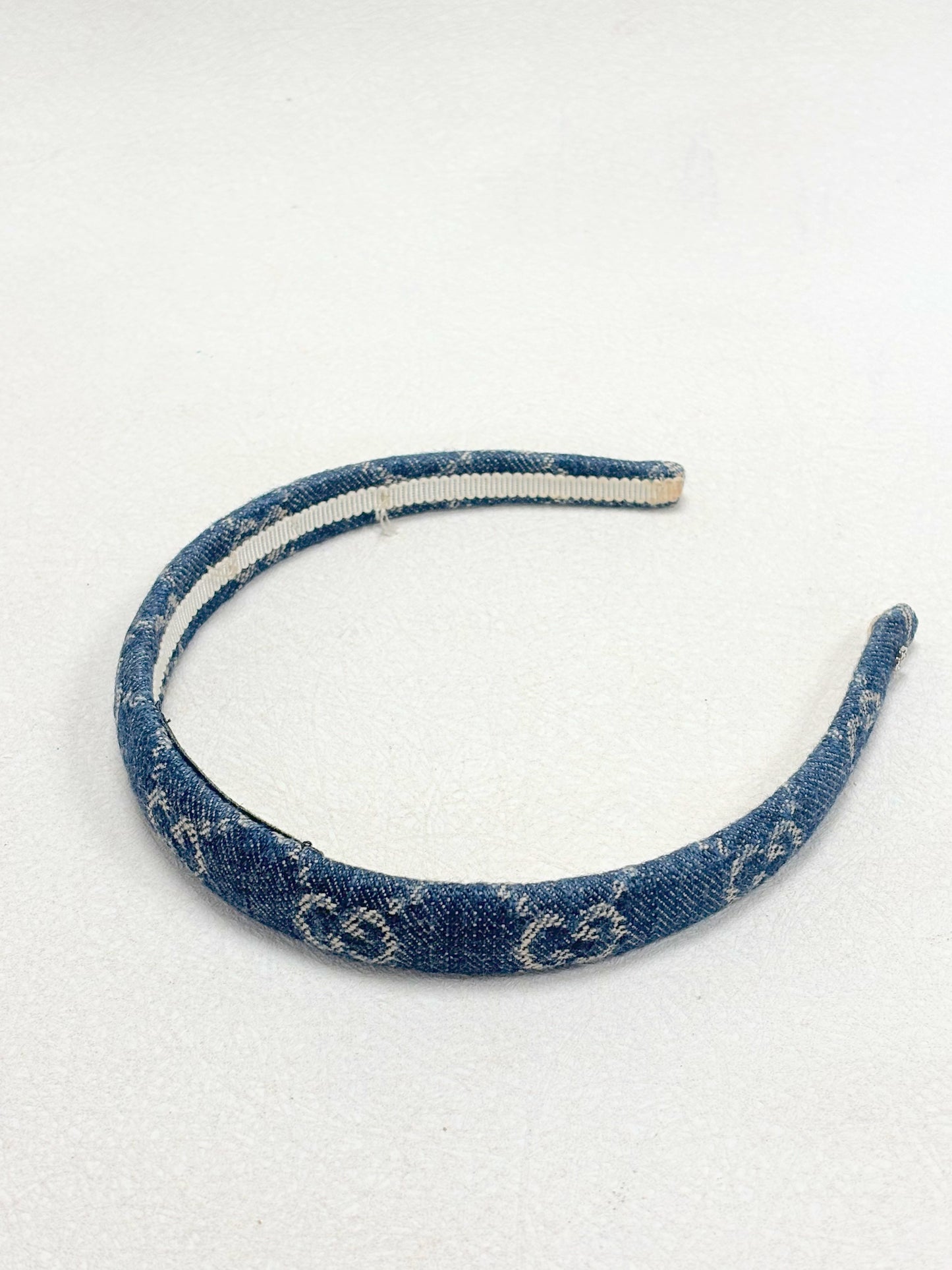 GUCCI Serre-tête Monogramme Denim