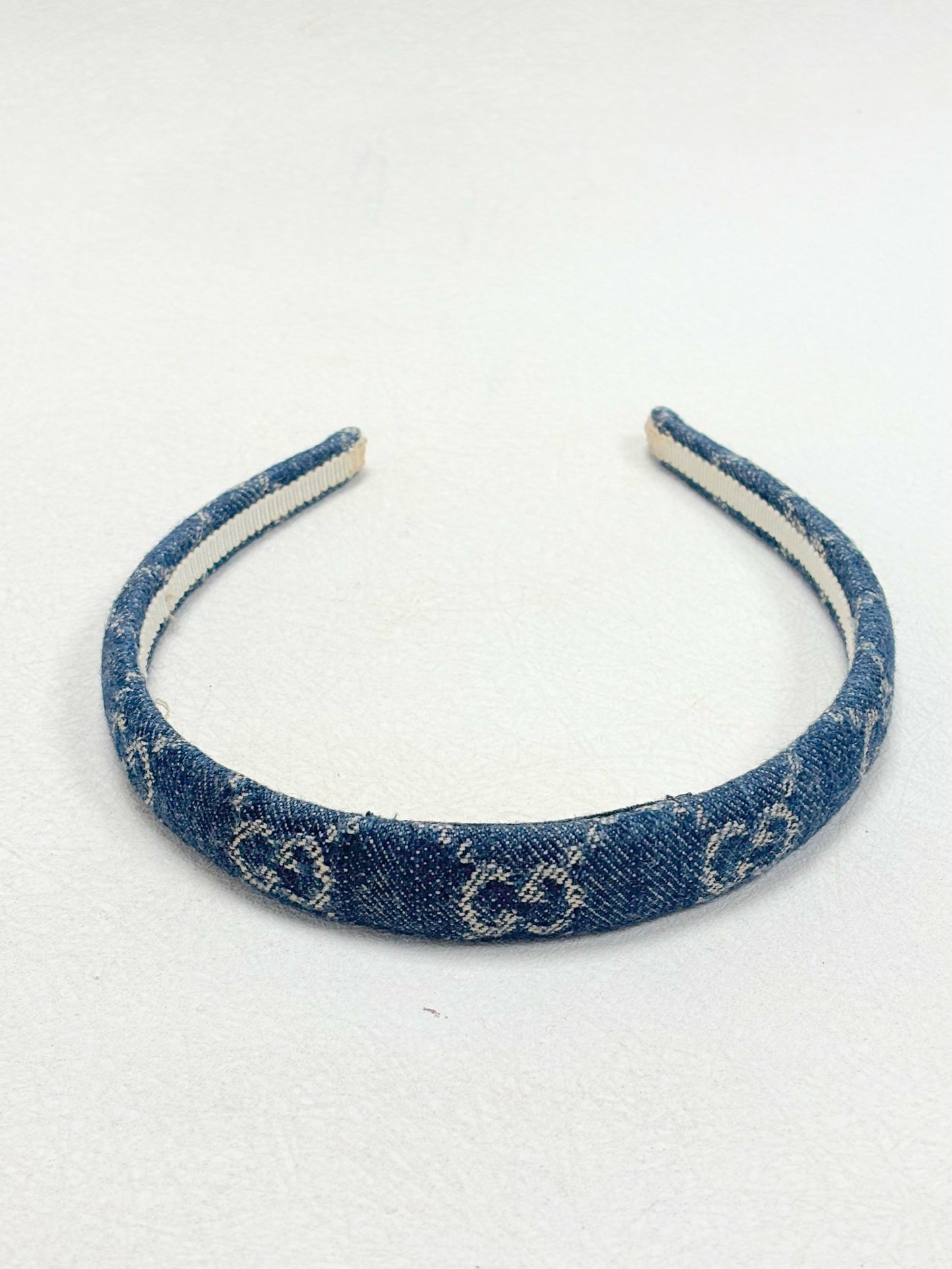 GUCCI Serre-tête Monogramme Denim