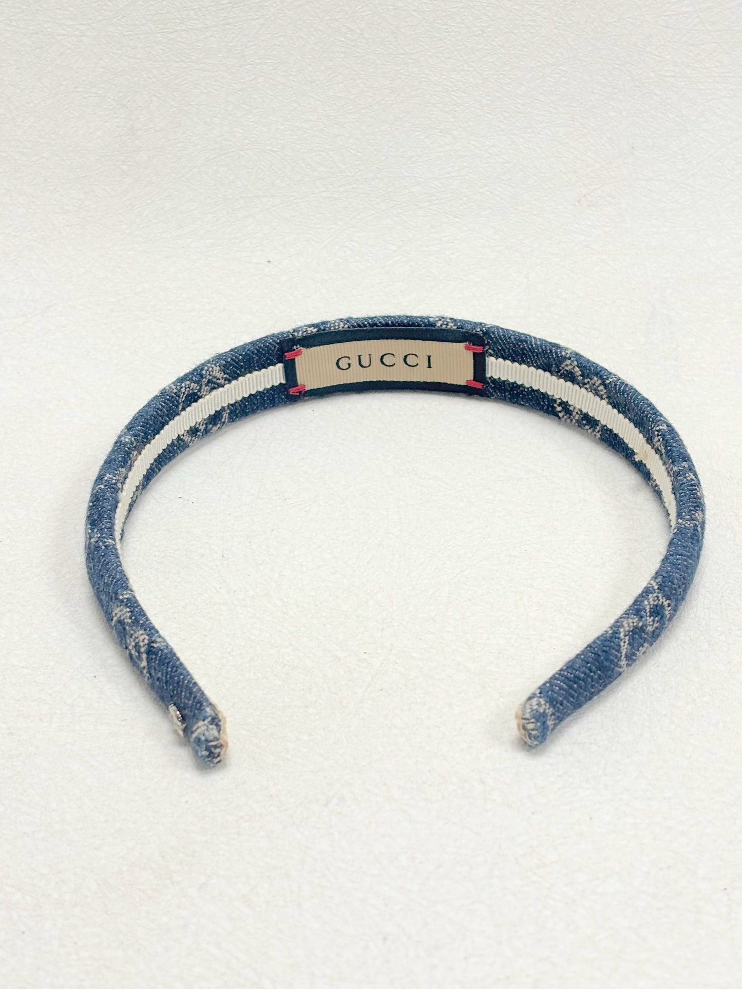 GUCCI Serre-tête Monogramme Denim