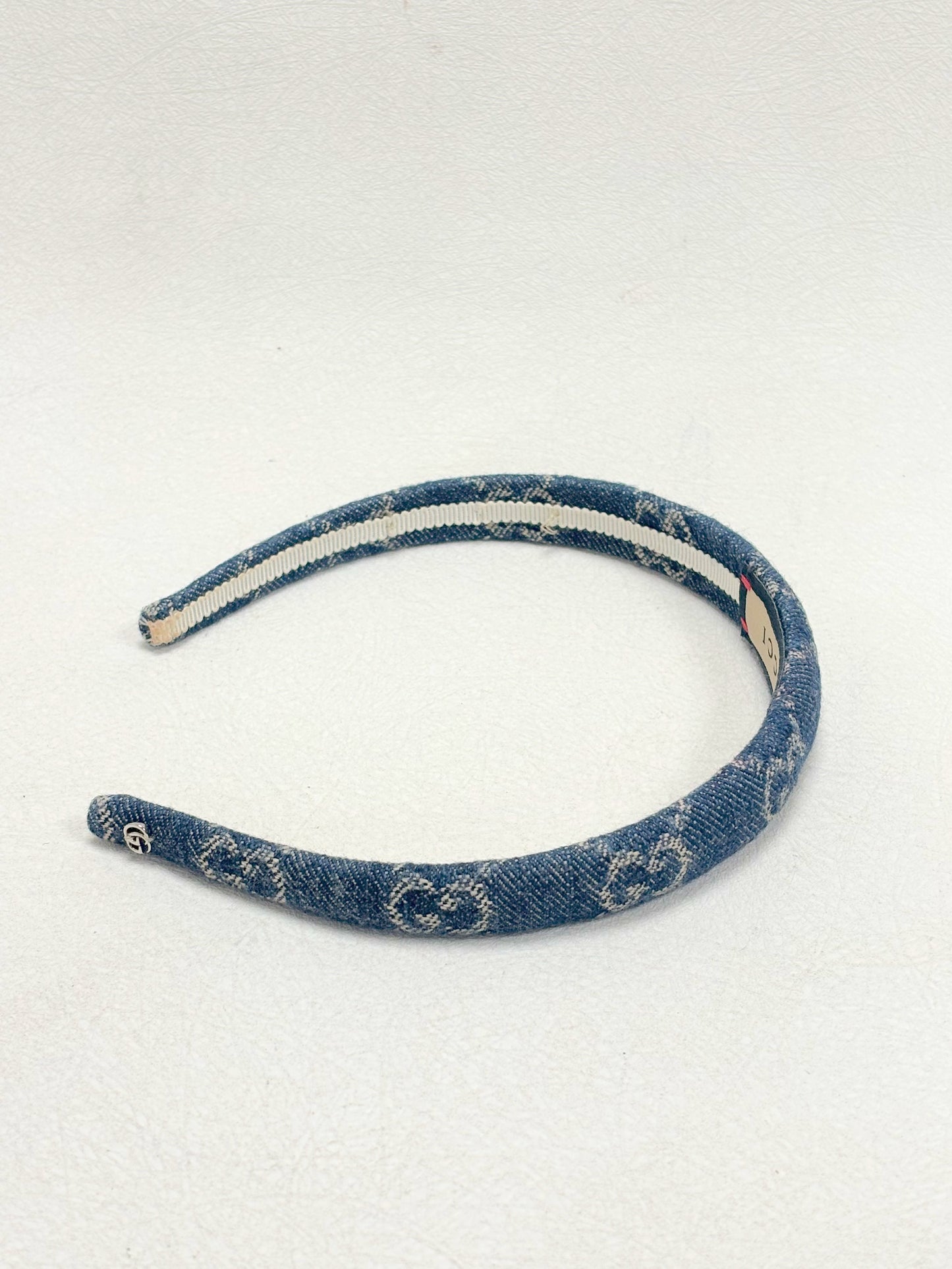 GUCCI Serre-tête Monogramme Denim