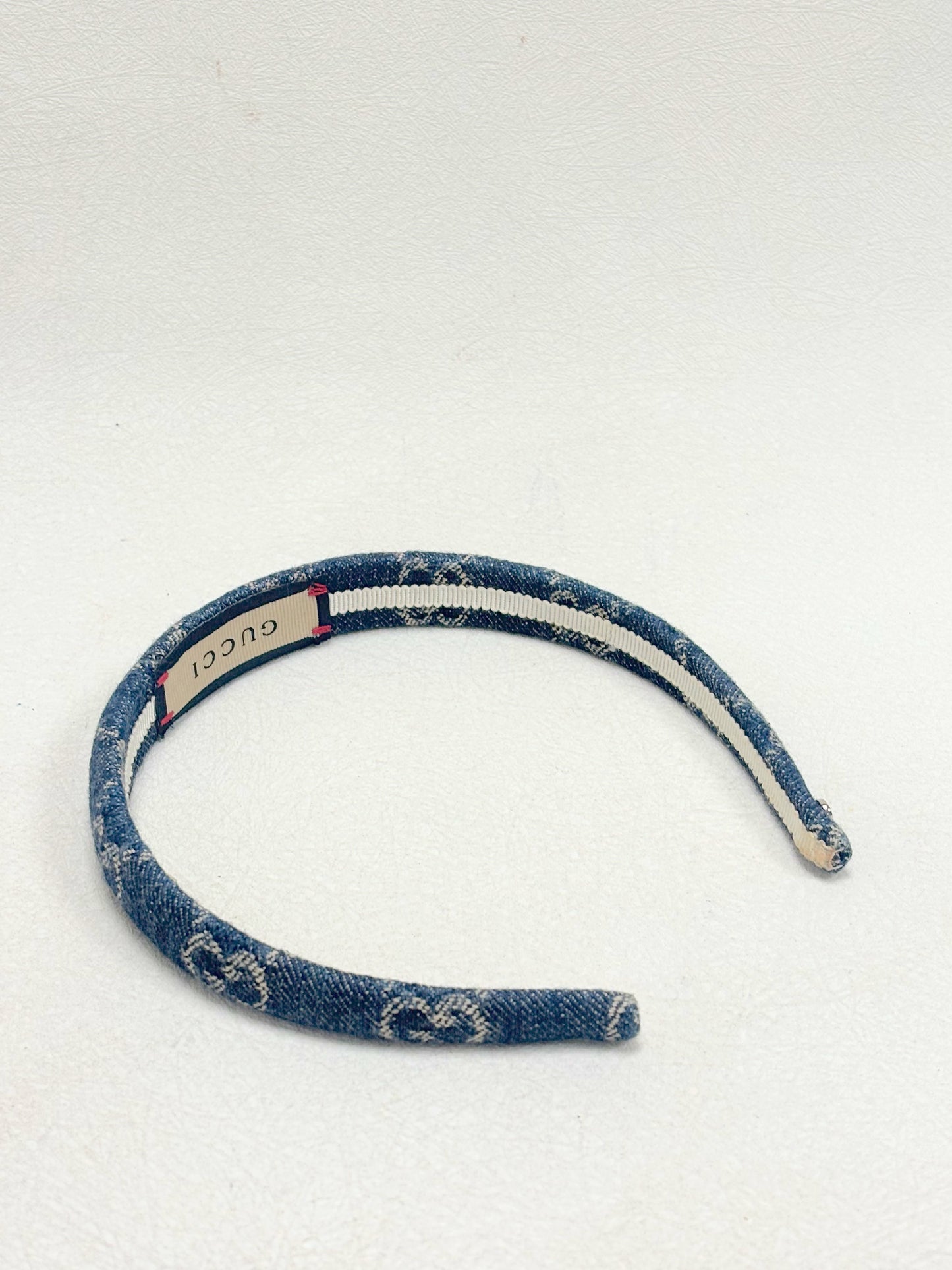 GUCCI Serre-tête Monogramme Denim
