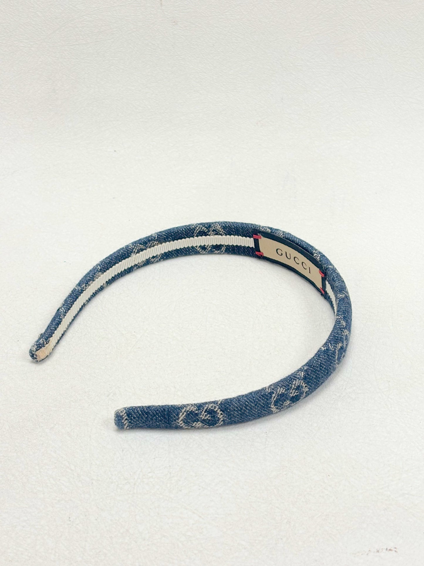 GUCCI Serre-tête Monogramme Denim