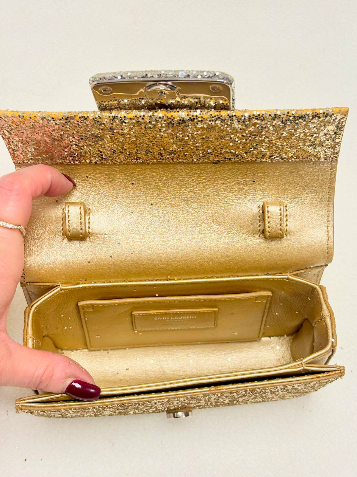 SAINT LAURENT Sac Lulu Glitter
