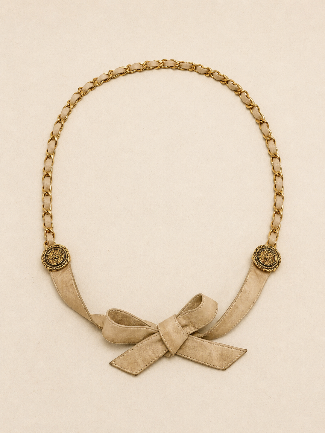 CHANEL Ceinture Cuir et Chaîne