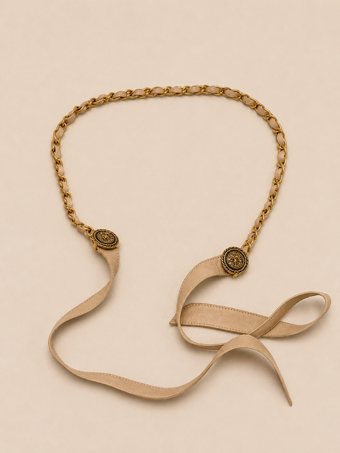CHANEL Ceinture Cuir et Chaîne